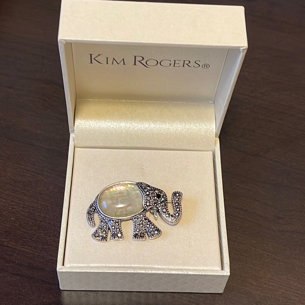 Kim Rogers Elephant Brooch